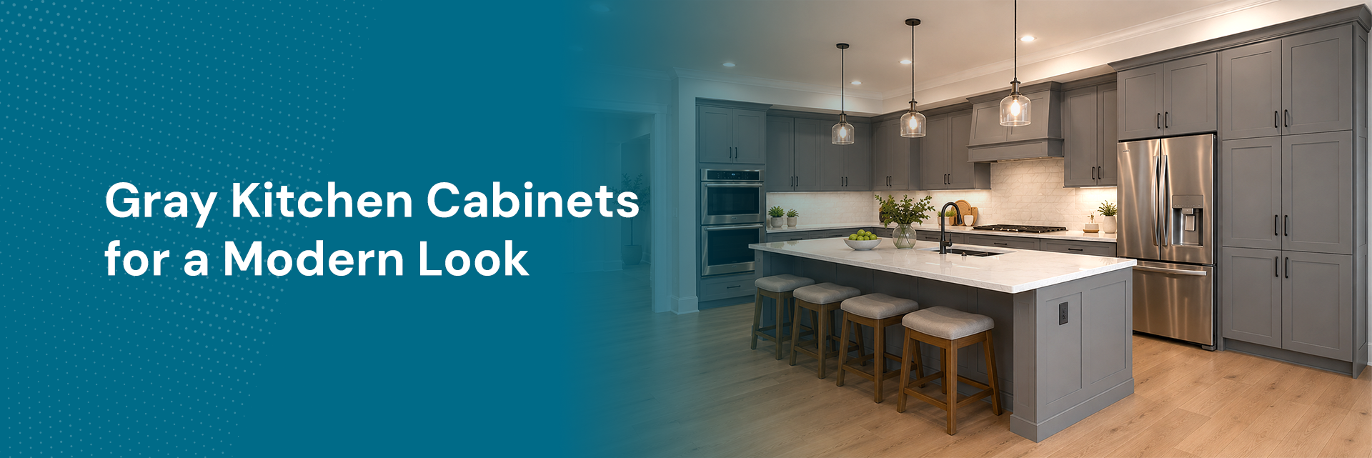 gray kitchen cabinets