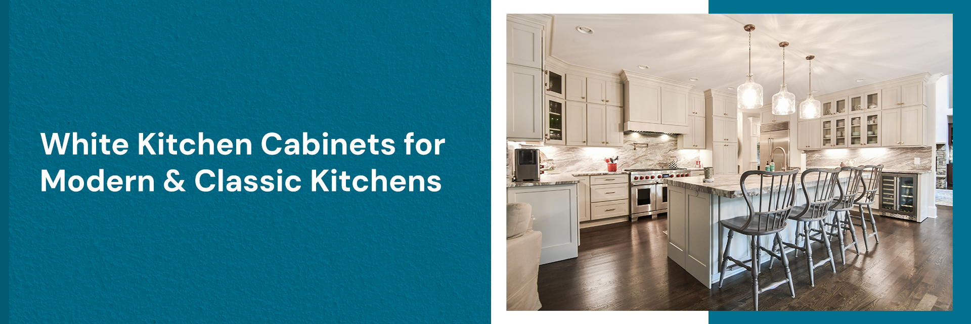 Timeless white kitchen cabinets