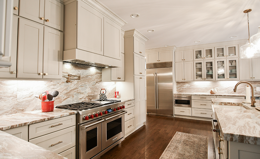 High-quality white cabinets for kitchen design